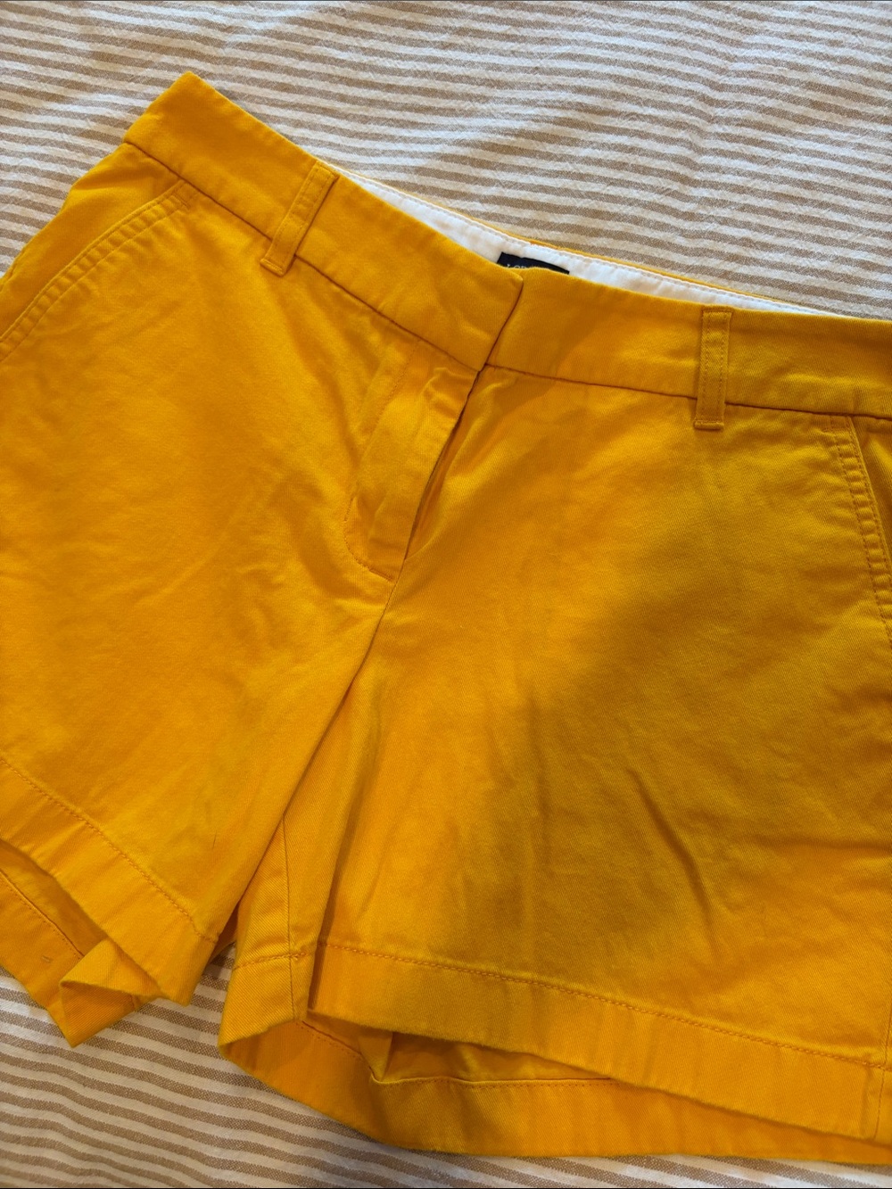 J. Crew Bright Yellow Cotton Chino Shorts